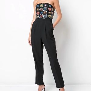 Alice and Olivia Embellished Jumpsuit with Choker